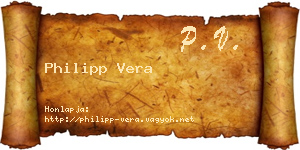 Philipp Vera névjegykártya