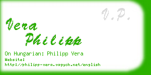 vera philipp business card
